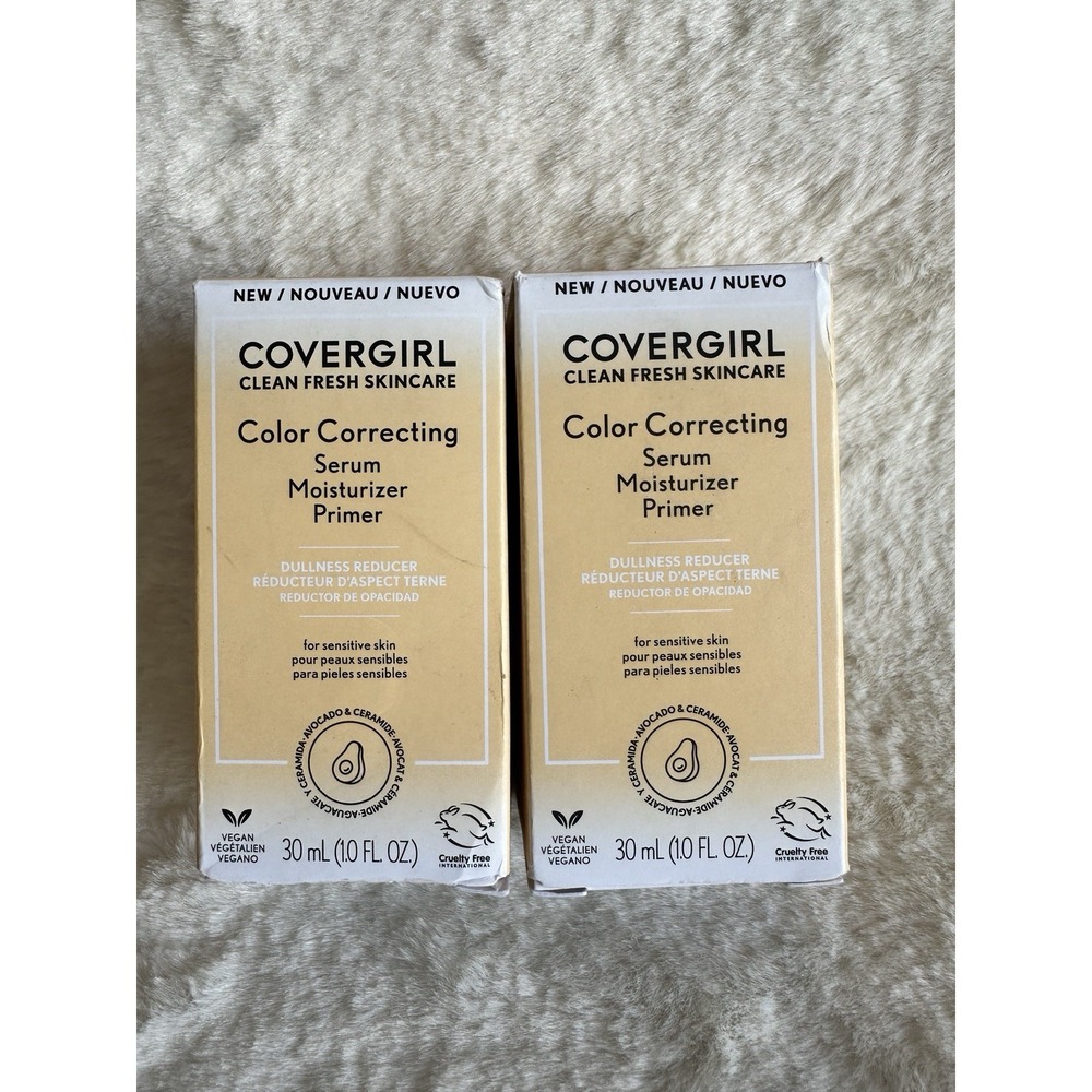 2 New Covergirl Color Correcting Serum Moisturizer Primer For Medium‎ Skin Tones